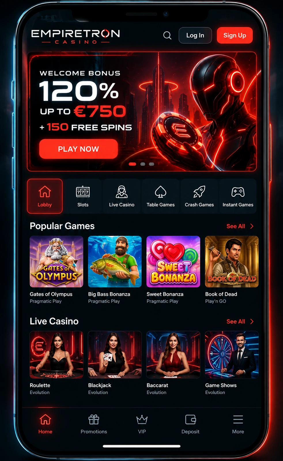 Playing Empiretron Casino on Your Phone
